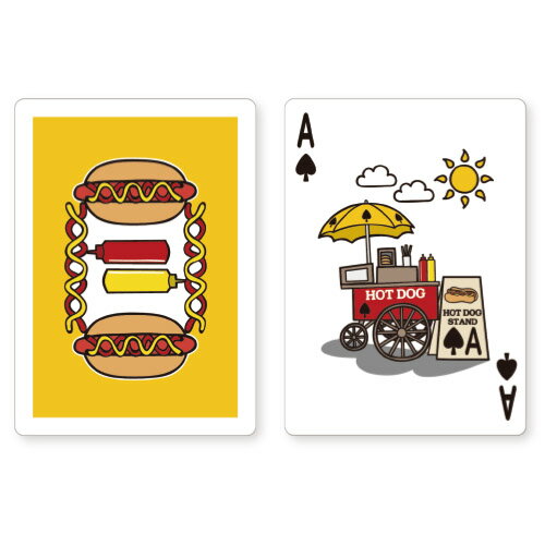 【 メール便 】 トランプ カード かわいい ホットドッグ プレイングカード hotdog playing cards プロマジシャン プロ 手品 マジック 珍しい プレゼント U.S.プレイングカード アメリカ / WakuWaku