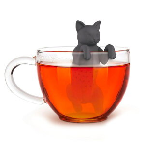 ティーストレーナー かわいい 猫 黒猫 茶こし 紅茶 緑茶 出し カップ 【Fred/フレッド】おもしろ雑貨 猫雑貨 purr tea cat マグカップ 楽しい 海外 デザイン シリコン プレゼント 雑貨 / WakuWaku