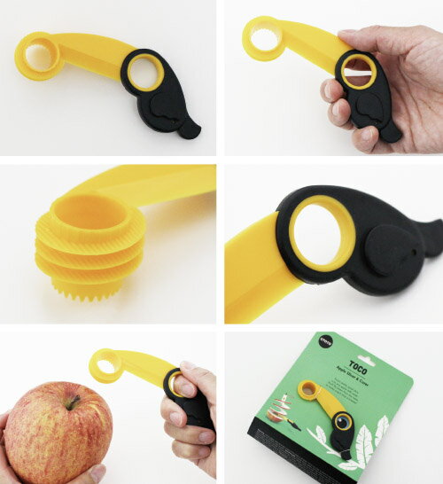 【 メール便 】 おもしろグッズ リンゴ カッター Toco アップルスライサー & コアカッター 【 ototo / オトト 】 toco apple slicer corer オオハシ 鳥 キッチン雑貨 雑貨 プレゼント / WakuWaku