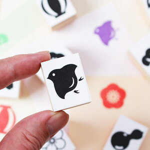 文房具 プレゼント おしゃれ スタンプ ハンコ ( #72 ) セット 判子 Eco stamp mini series かわいい 便利 日本製 エコ 素材 和風 ひょうたん 千鳥 松 竹 梅 さくら 桜 ぽち袋 便箋 一筆箋 年賀状 / WakuWakuバーゲン 年賀状印刷 年賀状作成ソフト セール