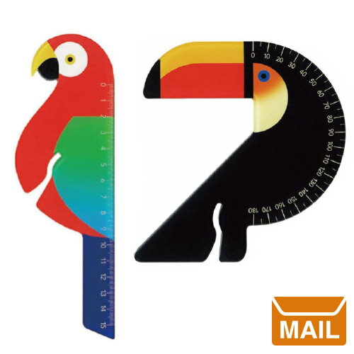【 メール便 】 文房具 おしゃれ かわいい プレゼント 定規 バードルーラー 鳥 オウム オオハシ Bird Ruler デザイン アクリル おもしろ文具 日...