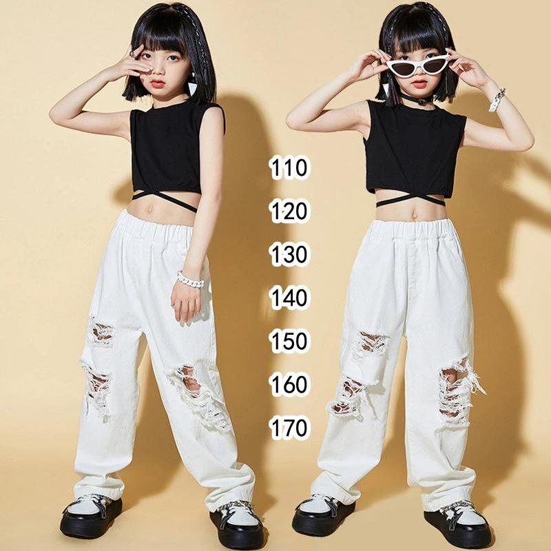 Long-Trousers, Trousers - パンツ ダメージジーンズ ダメージパンツ デニム ダメージ ダメージデニム ダンスパンツおしゃれ 女の ダンス衣装 ロングパンツ