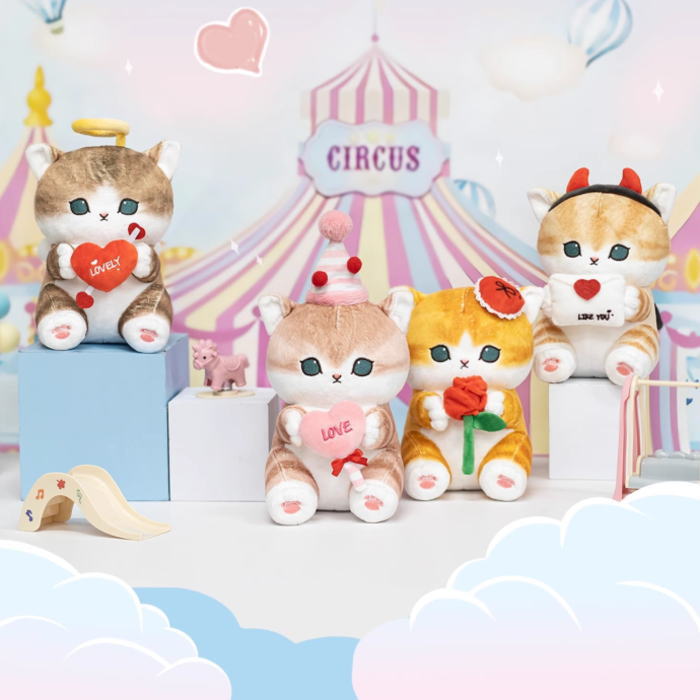 ねこ ネコ 猫 全4種 マスコット ぬいぐるみ 薔薇 ハート 天使 エンジェル 悪魔 デビル バレンタインデー 限定 台湾 モフサンド