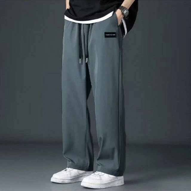 大きいサイ ロングパンツ カジュアルパンツ ゆったり バルーンパンツ シェフパンツ 夏 アイスシルクパンツ メンズ ワイドパンツ