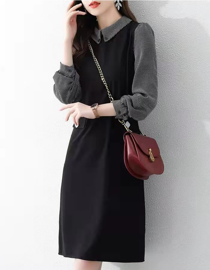 パーディーワンピース秋 大人ワンピース 重ねきワンピース秋 レディースシャツワンピース秋 秋ワンピース レディースワンピース