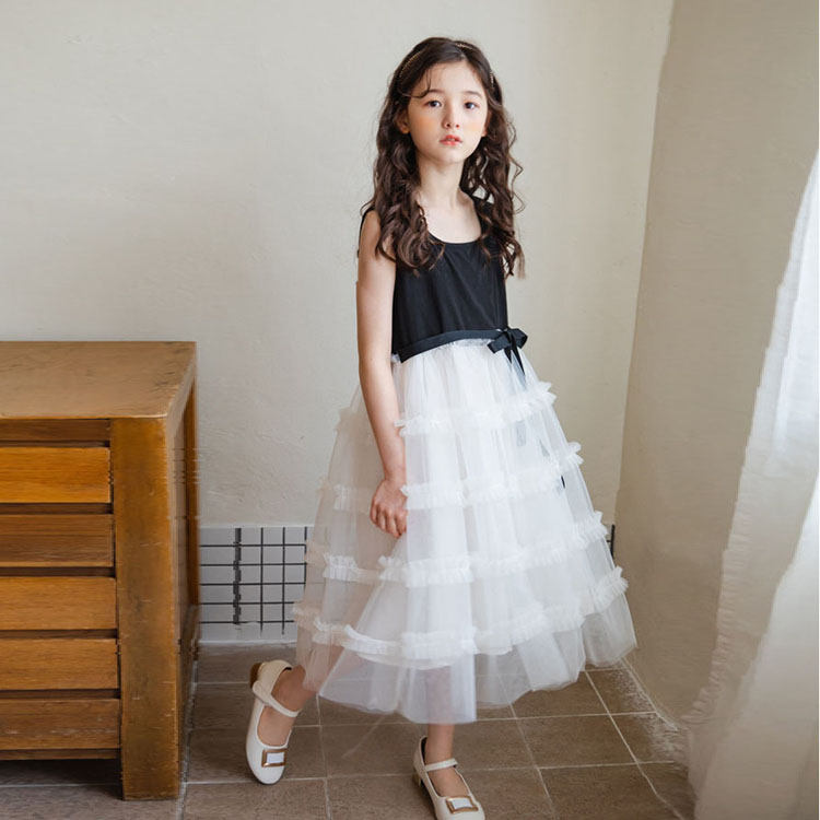 ノー ドレス 女の子 Aライン バイカラー 子供 キッズ ワンピース