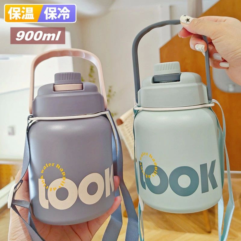 大 保温ボトル ボトル ステンレス ウォーター 真空ボトル 魔法瓶 スポーツボトル ストロー/直飲み 保温..