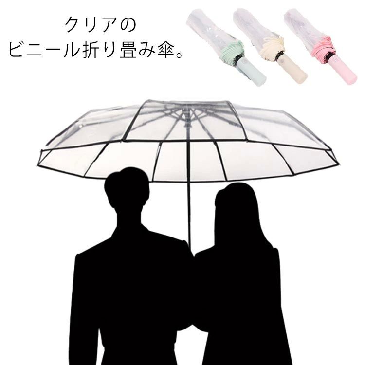 透明 レディース メンズ 大きい 大きめ 雨傘 ジャンプ傘 折り畳み傘 耐風 自動開閉（ワンプッシュ） 折..