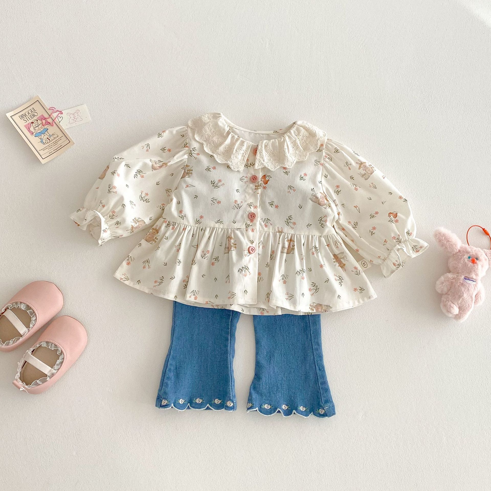 通学 通園 通気 発表会 七五三 結婚式 卒業式 入学式 ジュニア キッズ 小学生 子供服 カジュアル 可愛い 花柄 お姫様 シャツ 女児 トップス ブラウス 長袖 女の子