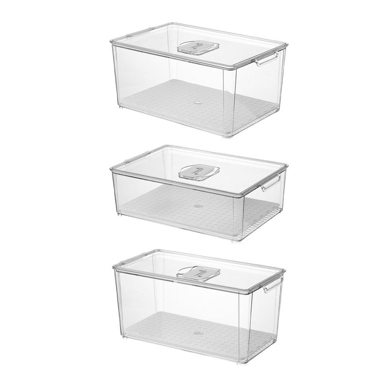 積み重ね可能 スイカ用 生地容器 蓋付き 透明 冷蔵庫収納容器