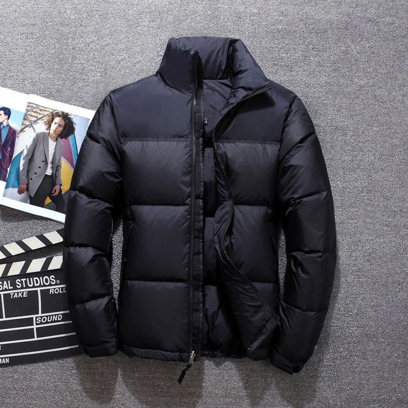 男子 防寒着 ハイネック ジップアップ 光沢 軽量 アウター 秋冬 男女兼用 お揃い カップル レディース メンズ ダウンジャケット