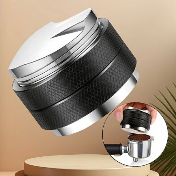 ステンレス製タン コーヒータンパー エスプレッソマシンアクセサリー ディストリビューター 51mm エス..