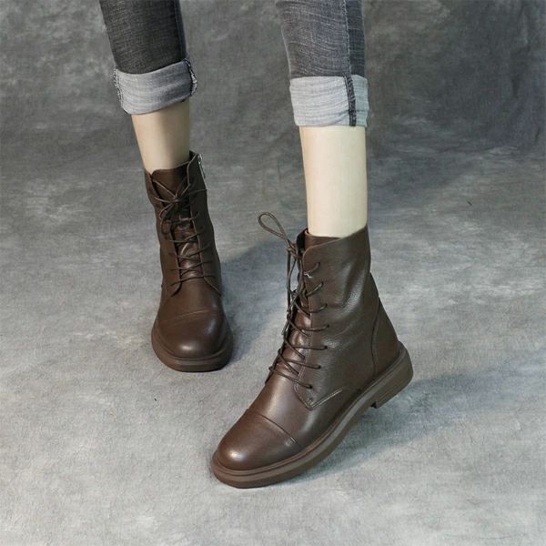 秋冬新作 歩きやすい 美脚 レースアップ カジュアルシューズ 靴 裏起毛 ローヒール レディースシューズ ショートブーツ