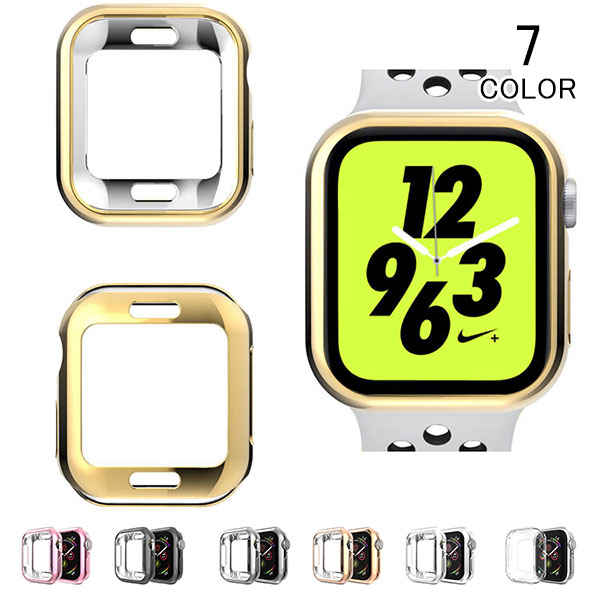 カ 耐衝撃 TPU メッキ レディース メンズ 保護ケース ケース Watch Apple watch apple アップルウォッチ 【送料無料】2点セット