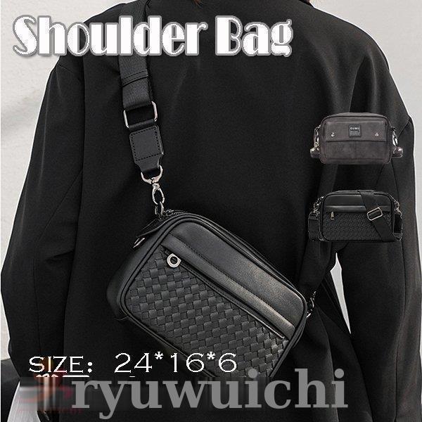 斜めがけバッグ小さめ メッセンジャーバッグ ミニバッグ 革 小さい メンズ