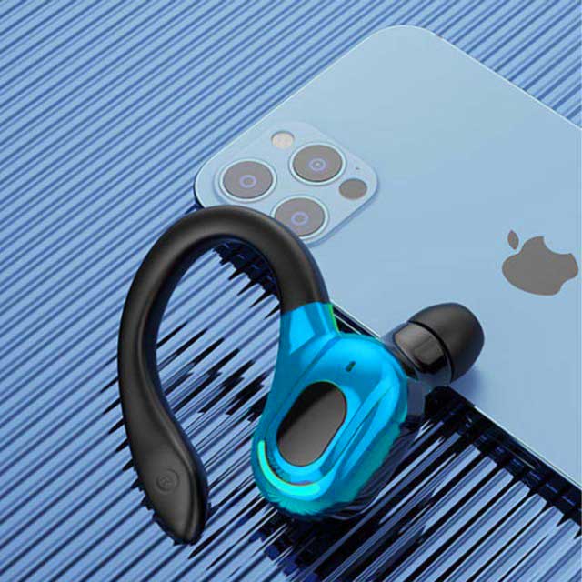 Blue ブルートゥースイヤホン カナル型 iPhone＆Android対応 耳掛け 片耳 軽量 イヤホン 自動ペアリング ワイヤレスイヤホン 5.2 2