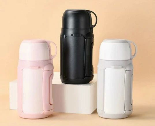 スポーツド ステンレスボトル コップ 保冷 保温 1.2リットル アウトドア 大容量 魔法瓶 水筒 1.2リットル ボトル 真空断熱 水筒(3)