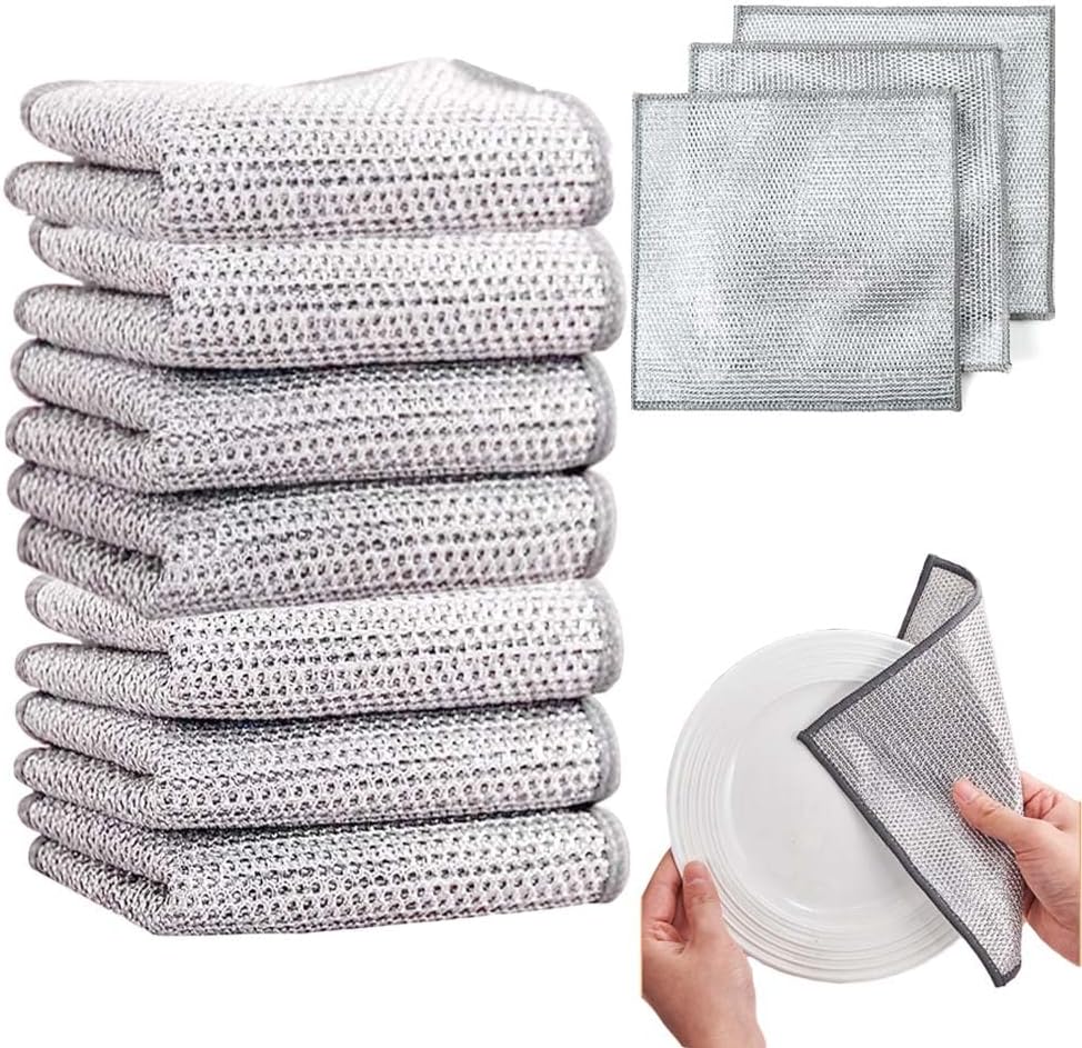 食 竹炭キッチンクロス 柔らかく 乾湿両用 クロス メッシュ リバーシブル竹炭キッチンクロス キッチンタオル 5枚/10枚/15枚入り