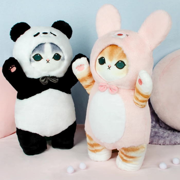 もふ 猫グッズ 猫雑貨 ねこ ネコ 猫 全2種 ふわふわ 大きめ ぬいぐるみ BIG パンダ うさぎ 着ぐるみにゃん 限定 台湾 モフサンド
