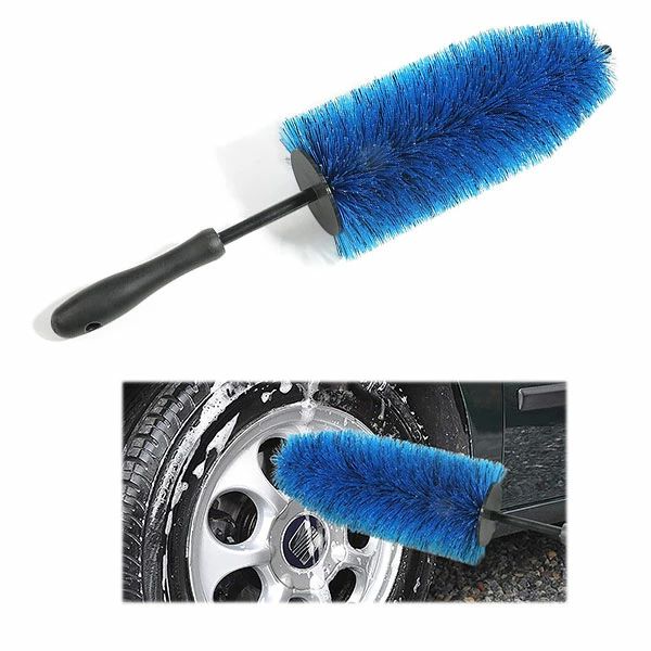 ハブ用ブラシ タイヤブラシ 洗車ブラシ ロングタイプ 適度な硬度で汚れを効果的に除去 ホイールブラシ..