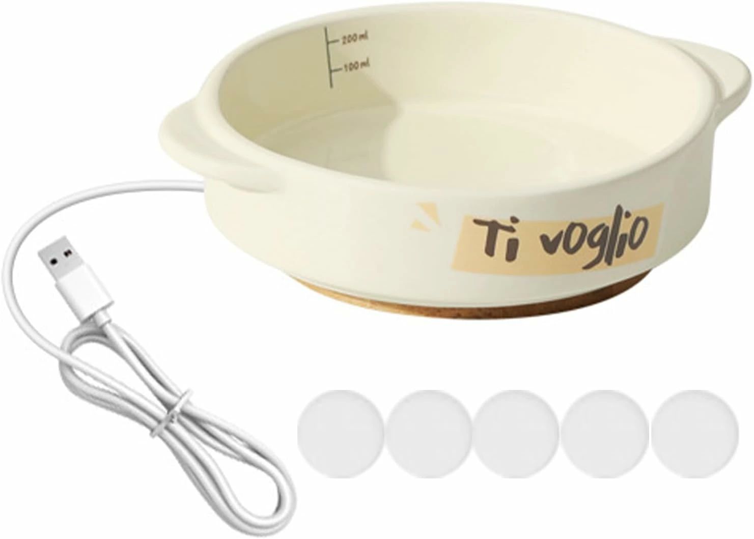 革新な加熱断熱犬用給湯器 犬用 ウサギ 猫 鶏 屋内ペット 犬用加熱水皿 ケーブルを噛む不用 セラミック..