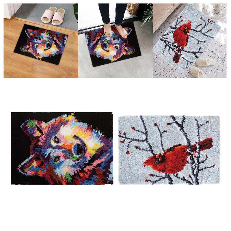 大人用 セット カーペット 刺繍 針仕事 キット ラグ キット フック ラッチ カーペット