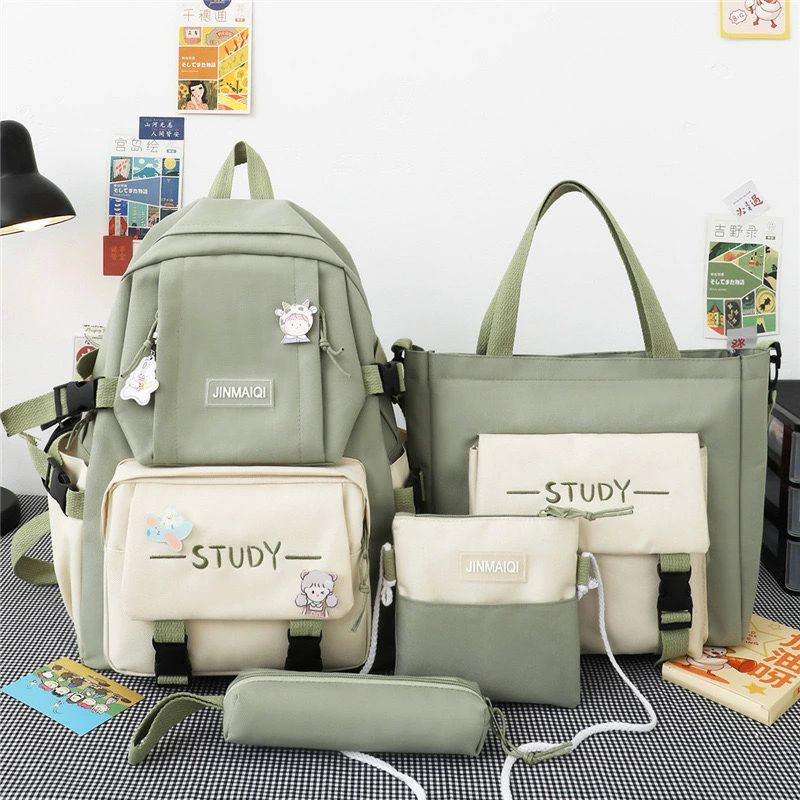 - セット バックパック 丈夫なバックパック原宿プレッピー | 3