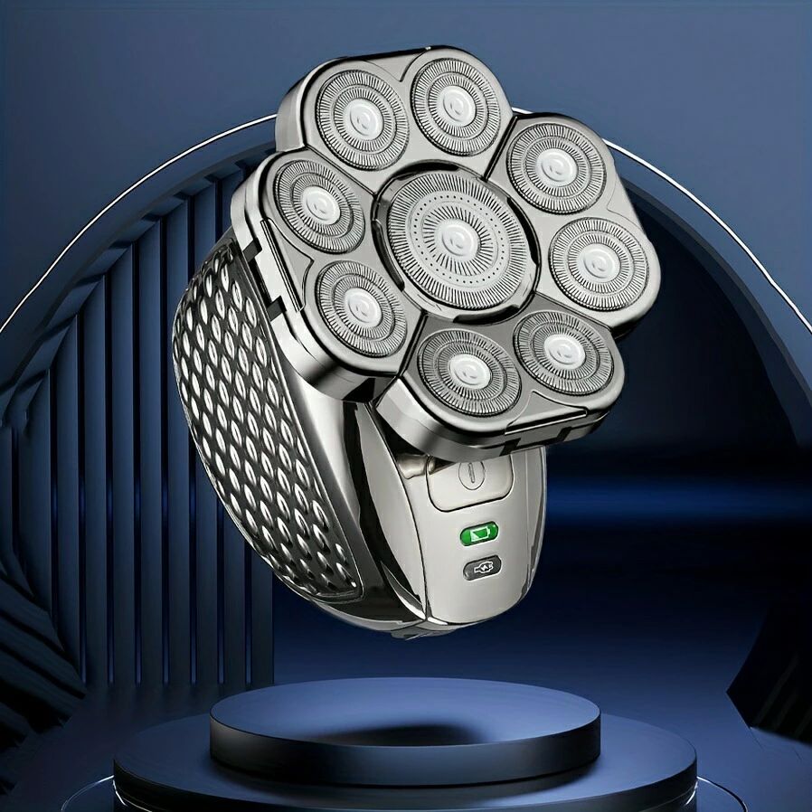 電動ヘッドヘアシェーバー、コードレス充電式ウェット/ドライ両用防水カミソリ、男性夫父へのギフト