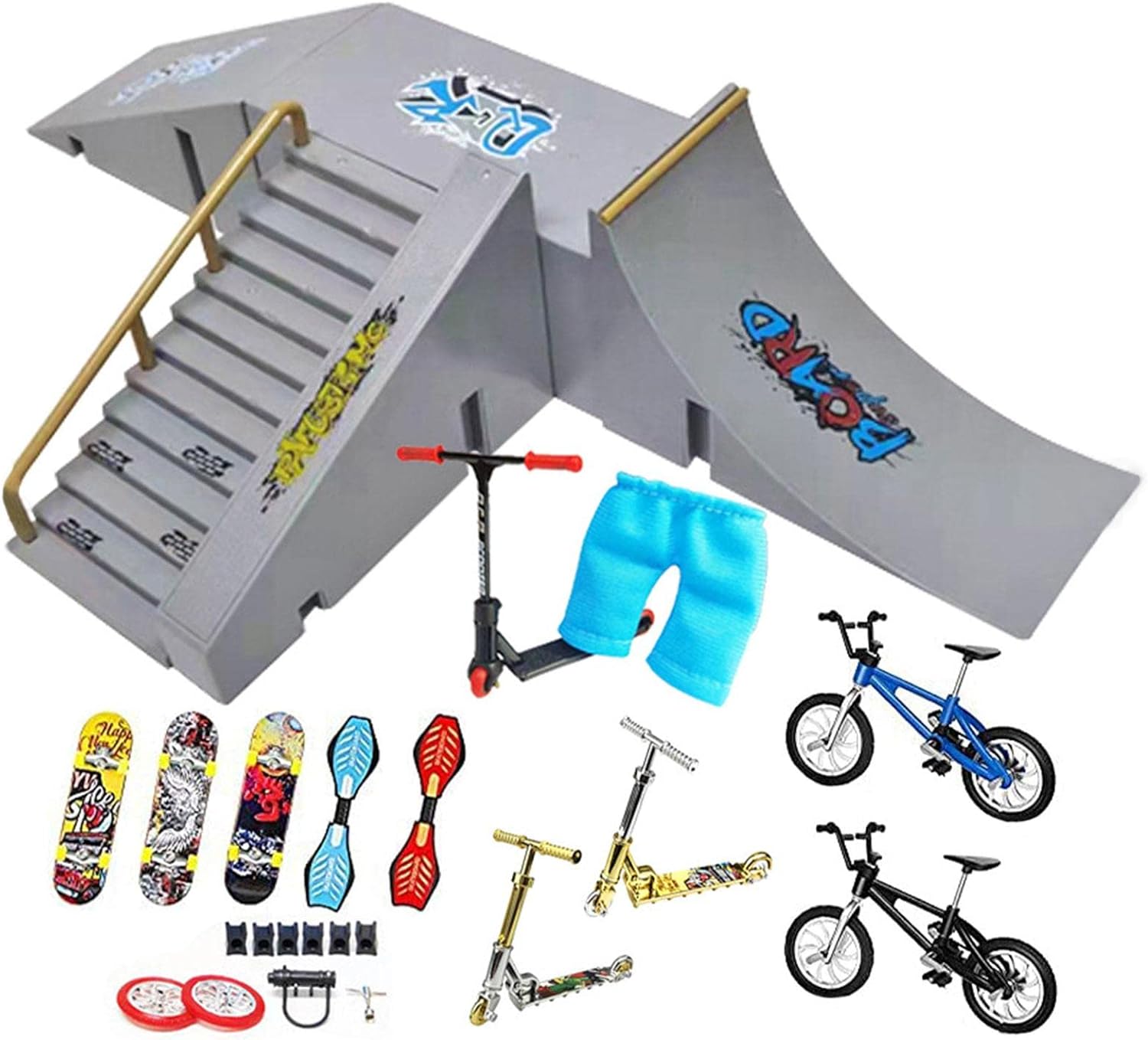 ミニ指先移動 おもちゃ 指スケボ パーク パークキット フィンガー ミニ ボード スケート 指スケ フィンガーボード