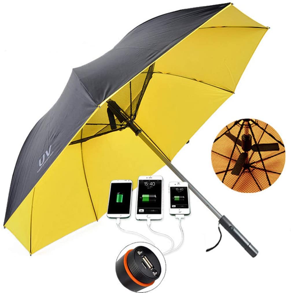 8本骨高強度 日焼け防止 UVカット UV対策 ゴルフ傘 送風 傘 大きめ 120CM 長傘 ファン付き メンズ 扇風機付き日傘 !日傘 5倍UP