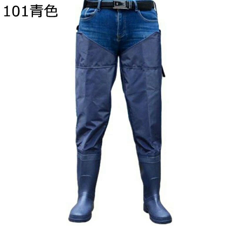 PVC 胴付き長靴 ニーハイブーツ なが靴 膝丈 ベルト 釣り 作業着 大人用 長くつ ヒップウェーダー ロング丈レインブーツ