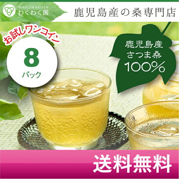 有機JAS,無添加,ノンカフェイン！わくわく園の【さつま桑茶】お試し8パック/送料無料！マタニティ,産後,授乳中,ママ,赤ちゃん,子ども,桑茶,桑の葉,桑の葉茶,国産,鹿児島産,農薬不使用栽培,【0316sky】