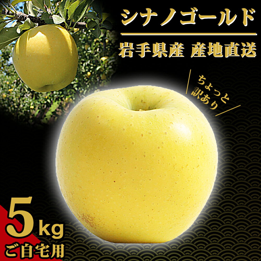 りんご 訳あり 5kg 送料無料 岩手県産 産地直送 シナノゴールド 家庭用 ご自宅用 産直 農家直送 林檎 黄色りんご リンゴ 果物 無袋栽培 人気 売れ筋のサムネイル