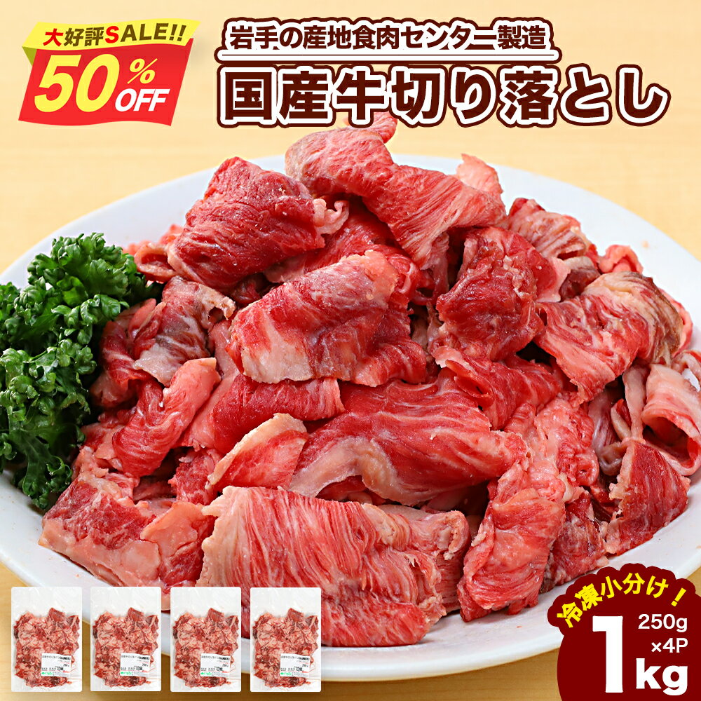 【スーパーセール半額 50%OFF】 牛肉 訳あり 切り落とし 国産牛 切り落とし 1kg 250g小分け 真空パック 冷凍 牛肉切り落とし 肉切り落とし 国産牛切りとし 牛肉訳あり お得 セール 訳あり切り落とし 牛肉小間切れのサムネイル