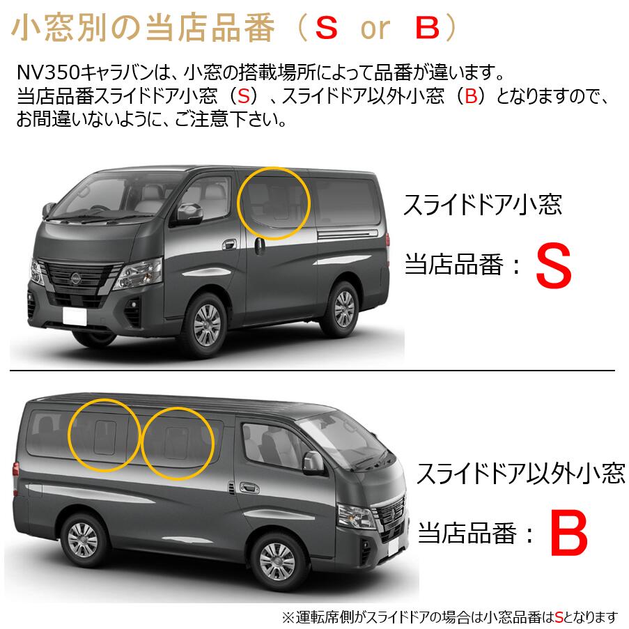 キャラバン NV350 CARAVAN E26系専用 小窓用網戸【品番：S】 Airflow Net 車中泊にも最適 フレームが外から見えないスッキリデザイン 3