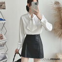 スーパーセール限定10%OFF! ブラウス レディース シャツ シフォン 長袖 トップス スーツインナー 春 夏 秋 通勤 OL きれいめ リボン付 体型カバー ビジネス お洒落 上品