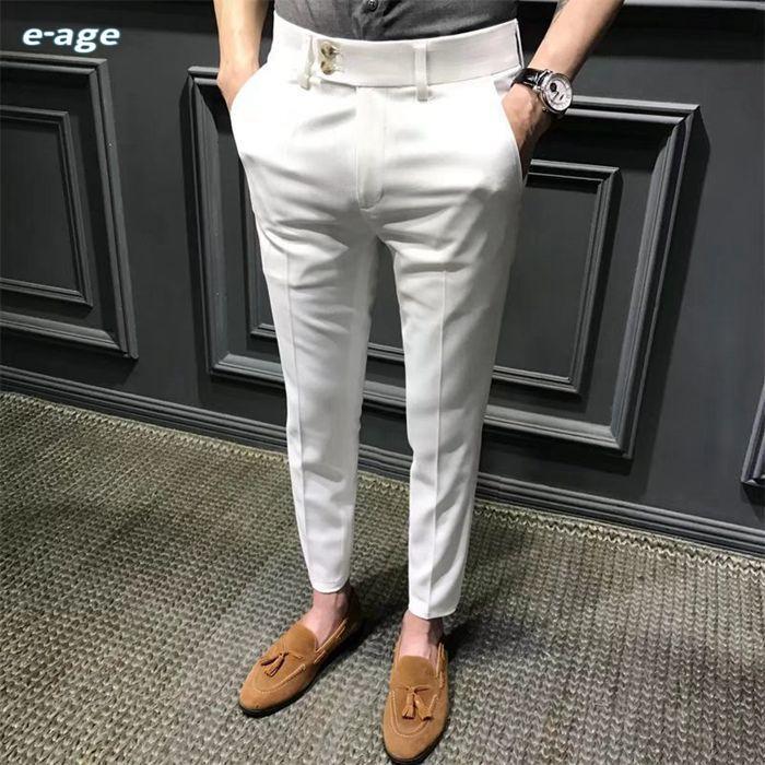 「ポイント10倍！」テーパードパンツ スキニーパンツ メンズ アンクル丈 9分丈 スラックス スリム ボトムス スキニー チノパン 長ズボン