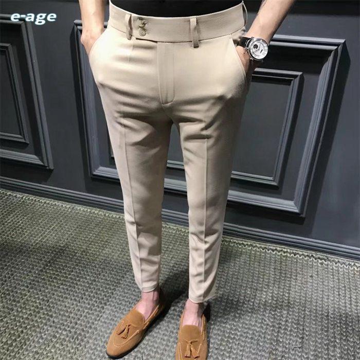 「ポイント10倍！」テーパードパンツ スキニーパンツ メンズ アンクル丈 9分丈 スラックス スリム ボトムス スキニー チノパン 長ズボン