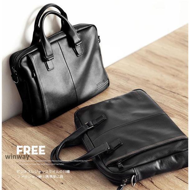 ビジネスバッグ ブリーフケース 本革 革 軽量 メンズ 柔らかい 大きめ 収納力抜群 大容量 通勤 就活 2way