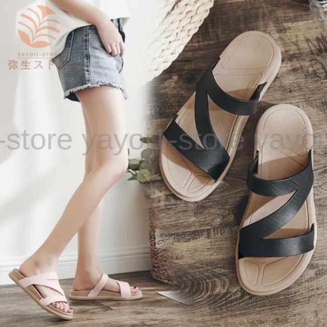 【期間限定10％OFF】サンダル 夏 レディース サマーサンダル 美脚 ビーサン スリッパ コンフォート ビ..