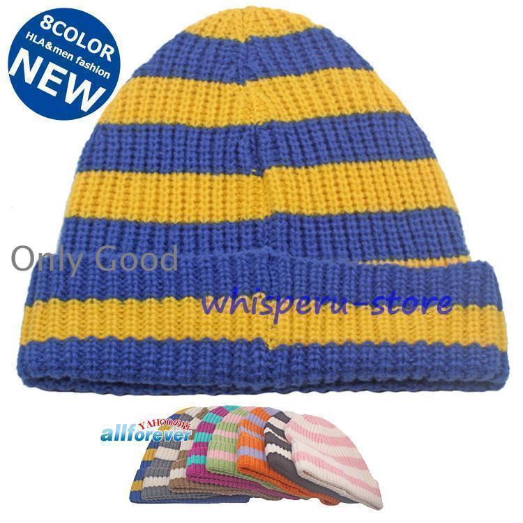 帽子 冬 メンズ ハット ニット帽 レディース あったか ぼうし ボーダー柄 二ットキャップ 秋 冬 小顔シ..