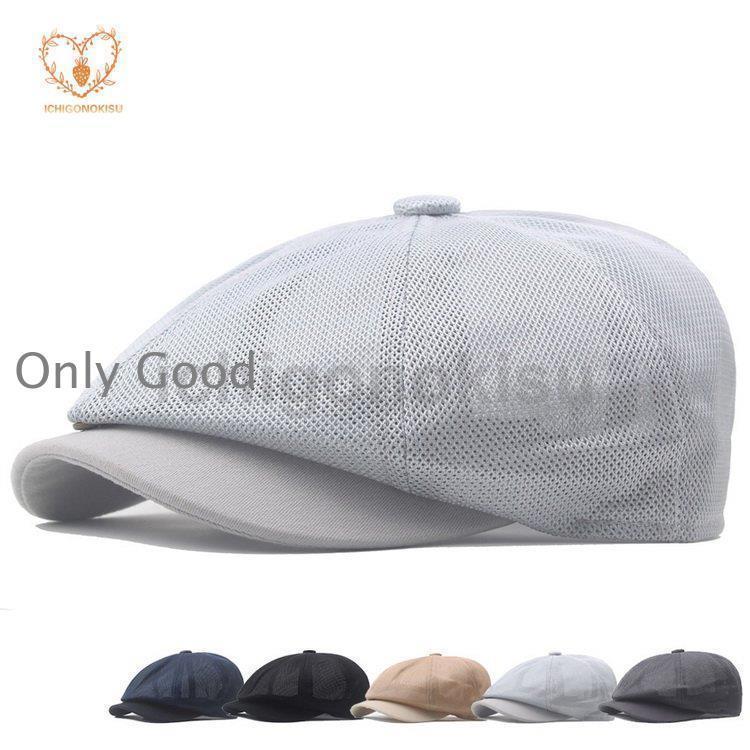 キャスケット メンズ 涼しい 帽子 メッシュ 通気 ハンチング ニュースボーイキャップ 小顔効果 夏(4)
