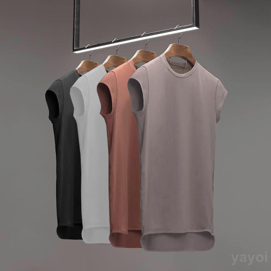 Tシャツ メンズ クルーネック ノースリーブ タンクトップ 無地 トップス 男性用 運動用 インナー かっこいい カジュアル ゆったり 薄手 ファッション 春秋 夏