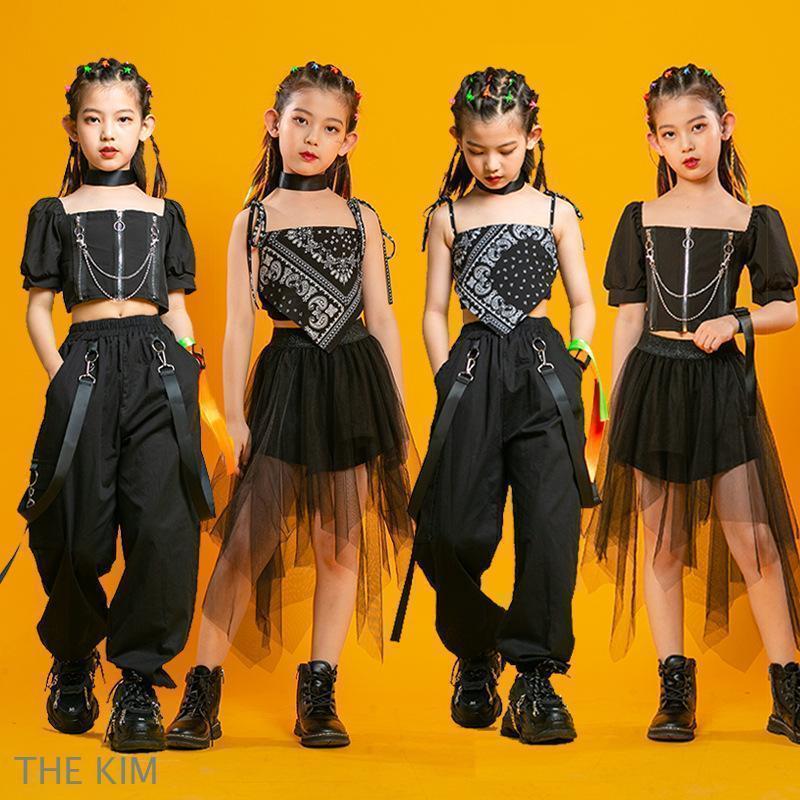 キッズ ダンス 衣装 ダンス衣装 子供 セットアップ ヒップホップ HIPHOP 女の子 半袖 トップス へそ出..