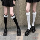 ハイソックス レディース ロングソックス 靴下 レース付き フリル付き ロリータ風 可愛い 履きやすい 美脚 きれいめ おしゃれ