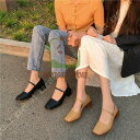 パンプス 靴 レディース アンクルストラップ ミドルヒール ヒール 結婚式 大きいサイズ 痛くない ストラップ 復古風 足が細く見える 痛くならない