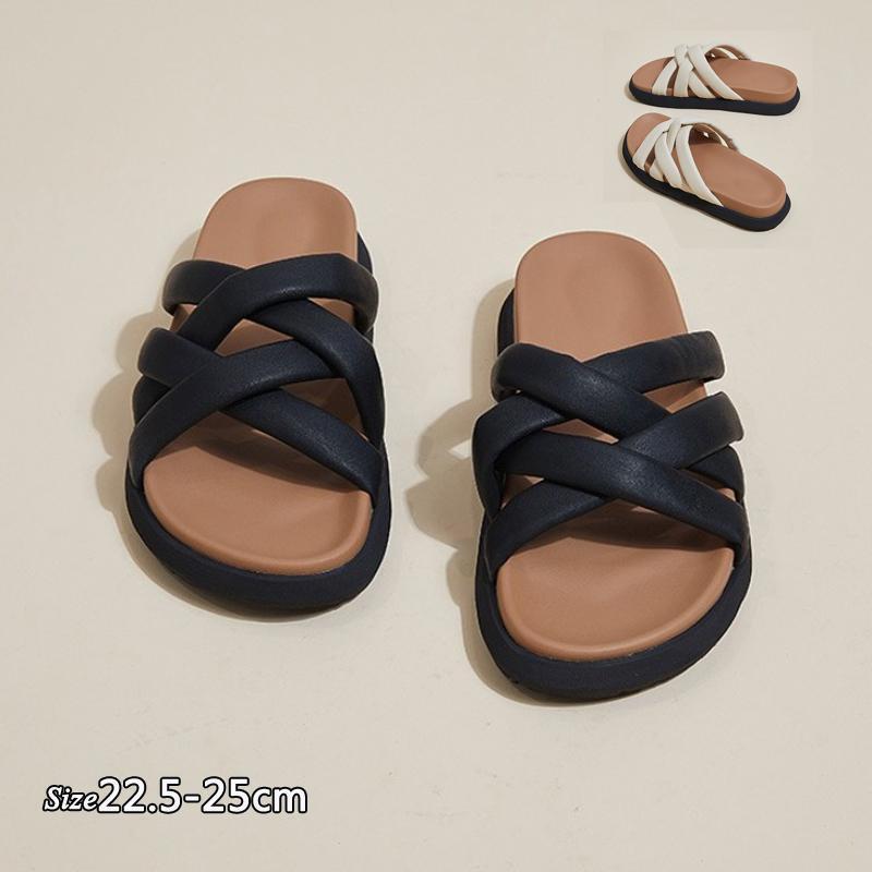 サンダル レディース 厚底 クロスストラップサンダル コンフォート ビーチサンダル 韓国ファッション