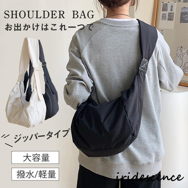 ショルダーバッグ メンズ レディース 大きめ 斜めがけ 大容量 肩掛け ボディバッグ シンプル 機能性 軽量 サコッシュ メッセンジャー(4)