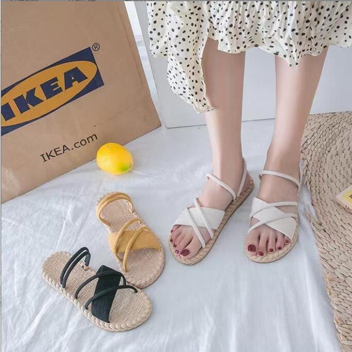 夏新作 サンダル レディース サマーサンダル 水玉柄 ぺったんこサンダル レトロ 夏サンダル 美脚 夏シ..