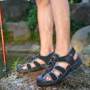 サンダル メンズ スポーツサンダル メッシュ さんだる かかとあり 幅広 アウトドアサンダル 登山 サンダル 耐磨耗 クッション ベルクロ オシャレ